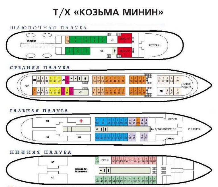 Теплоход козьма минин схема теплохода